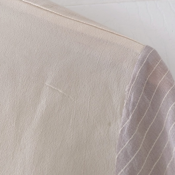 Free People Sheer Embroidered Boxy Cropped Peasant Top Size Medium - Picture 7 of 11